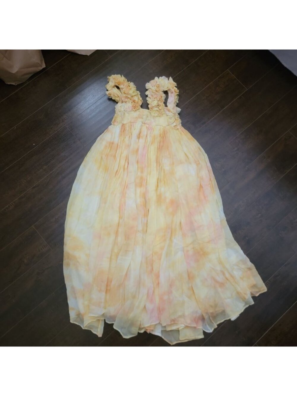 Free People Yellow Off-Shoulder Floral Maxi Dress - Picture 5 of 9